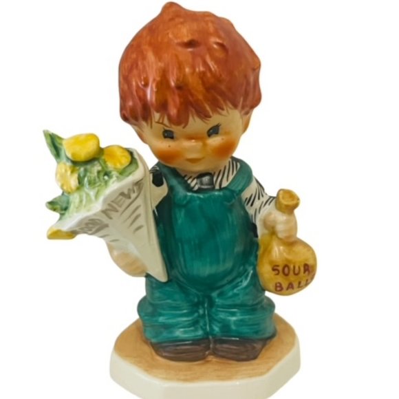 Goebel Redheads Hummel Figurine Germany Red Head Vtg byj26 Good News Flower Sour - Picture 1 of 5